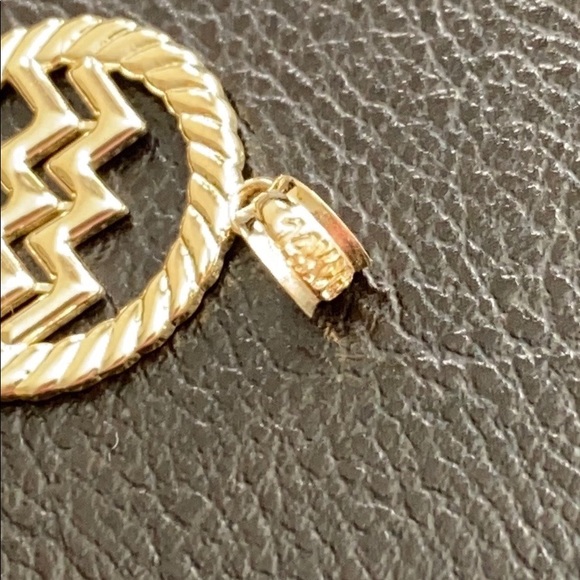 14k Real Solid Gold Aquarius Zodiac Sign Necklace
